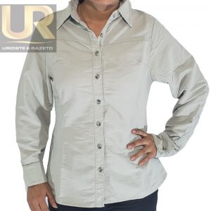 CAMISA TACTEL GRIS HIELO DAMA