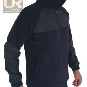 CHAQUETA MICROPOLAR NEGRO CON APLICADO NEGRO