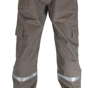 PANTALON CARGO EN TELA DE GABARDINA TABACO