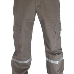 PANTALON CARGO EN TELA DE GABARDINA TABACO