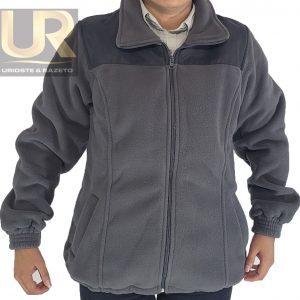 CHAQUETA MICROPOLAR PLOMO CON APLICADO PLOMO DAMA