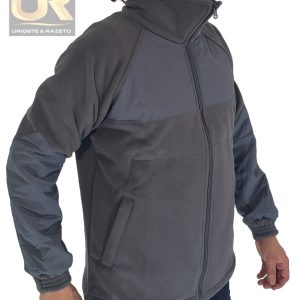 CHAQUETA MICROPOLAR PLOMO CON APLICADO PLOMO