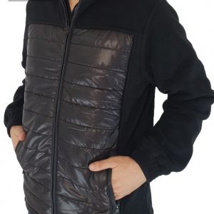 CHAQUETA EN MICROPOLAR-PLUMA NEGRO