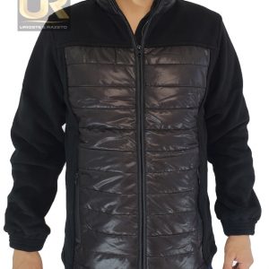 CHAQUETA EN MICROPOLAR-PLUMA NEGRO