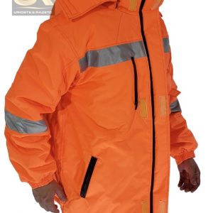 PARKA IMPERMEABLE ALTA VISIBILIDAD TELA POLIESTER FORRADA EN POLAR