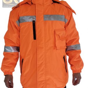 PARKA IMPERMEABLE ALTA VISIBILIDAD TELA POLIESTER FORRADA EN POLAR